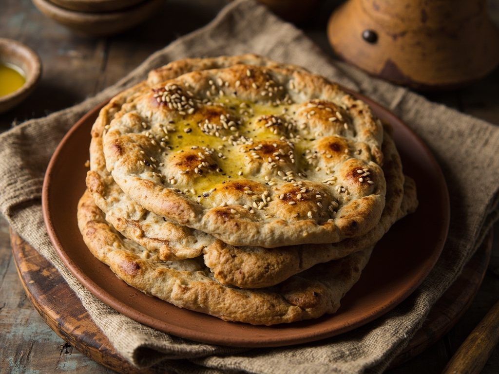 Galette d'orge à l'huile, du matin