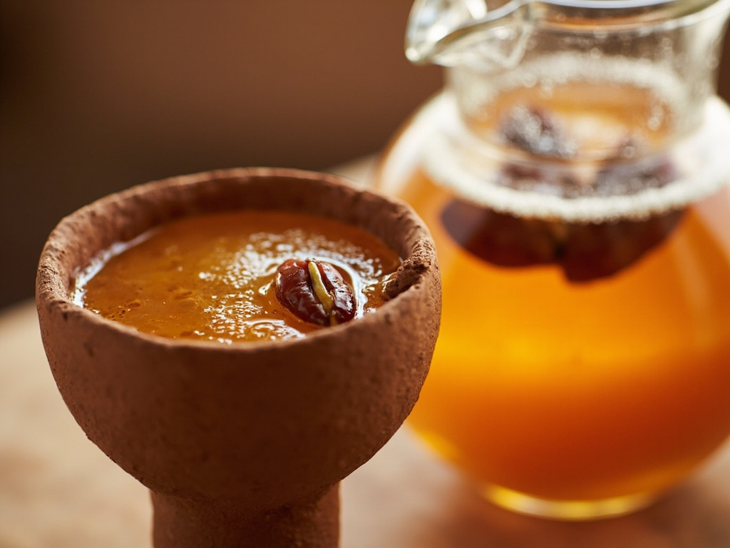 Lightly fermented date honey (silan) drink