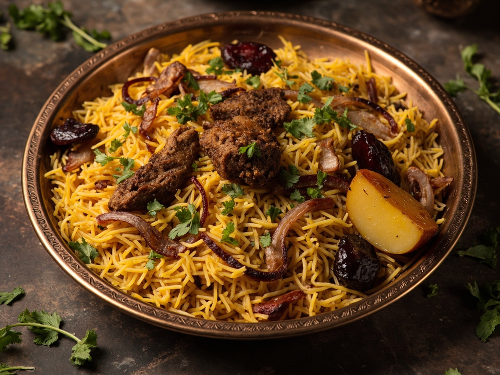Biryani sindhi aux prunes séchées