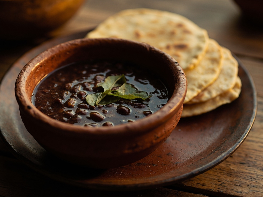 Frijoles de la olla and Tortillas on the Comal