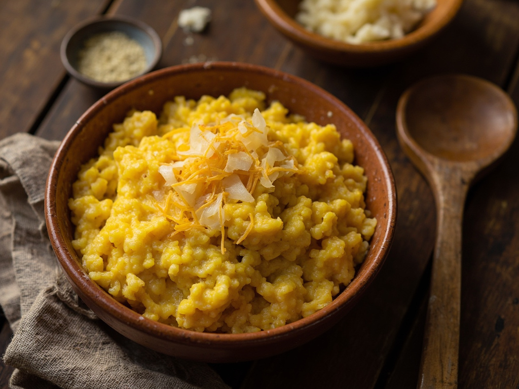 Millet Polenta with Cremona Cheese