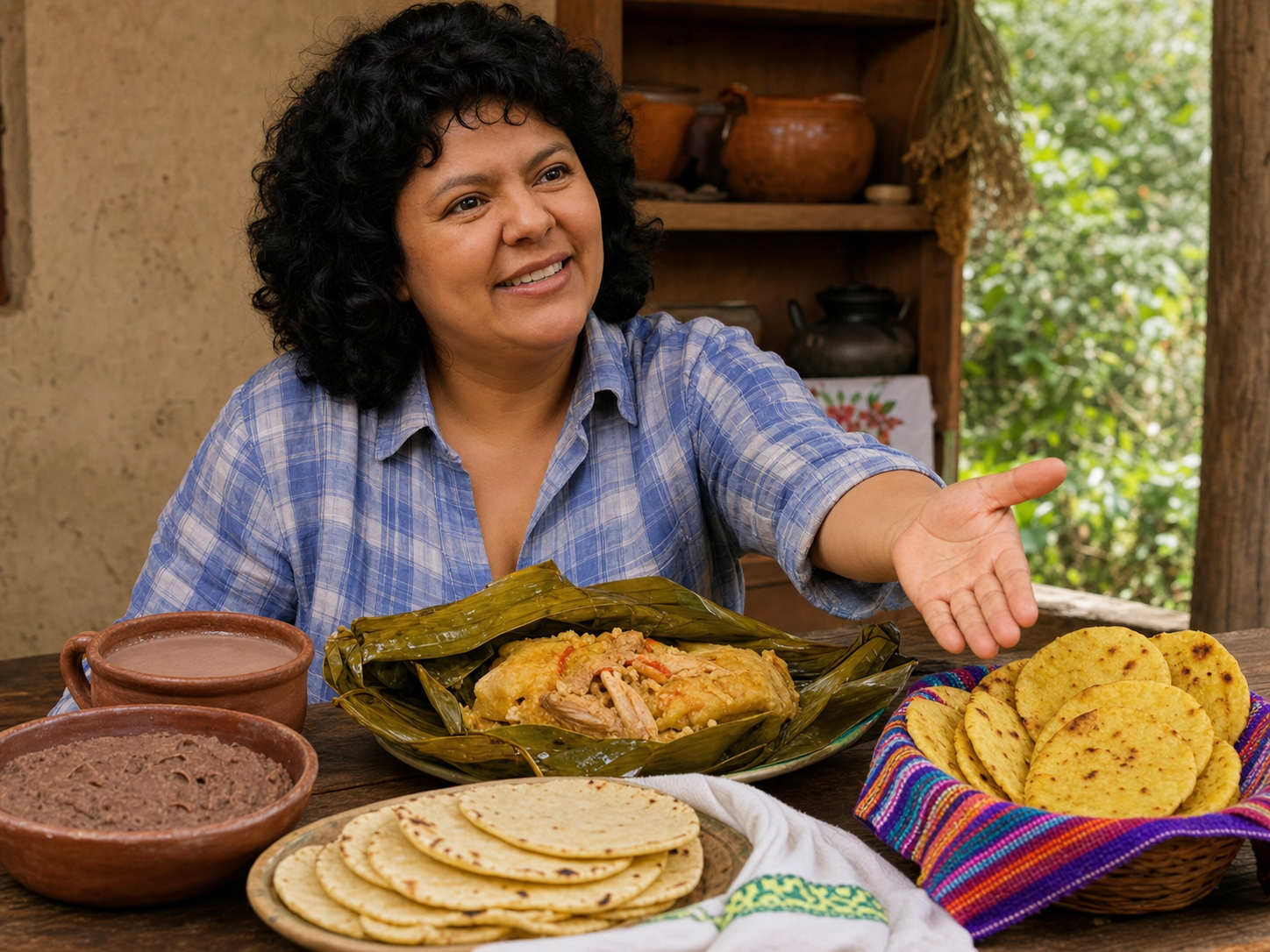 Berta Cáceres at the table