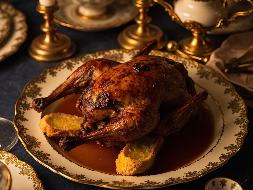 Roast Partridge on a Canapé