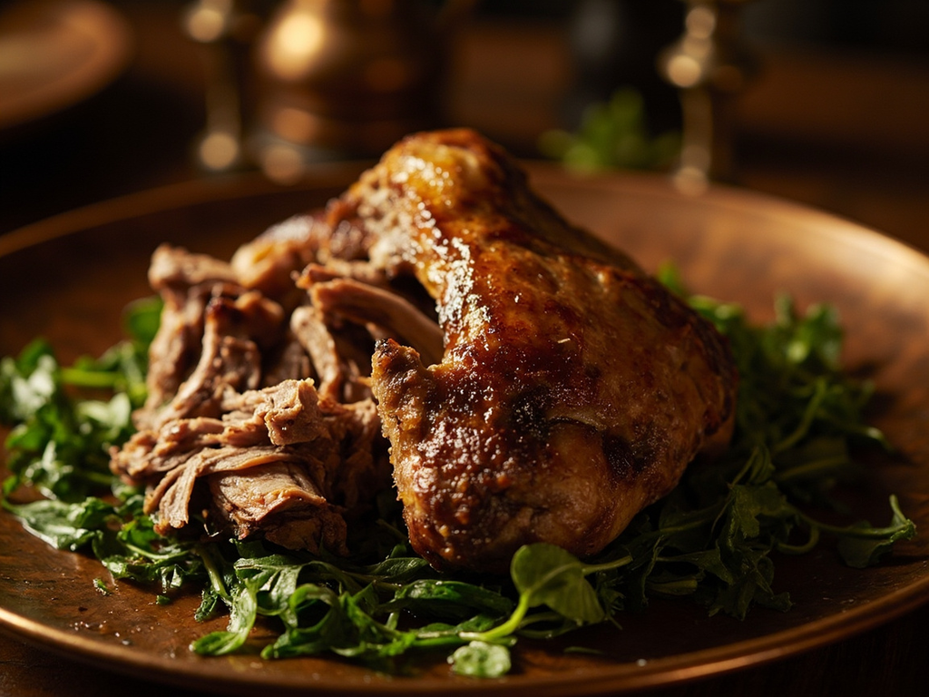 Roasted Kid with Bitter Herbs and Oil