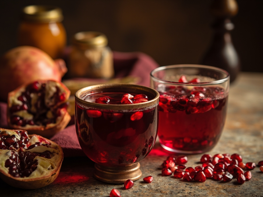 Judean Wine with Honey and Pomegranate