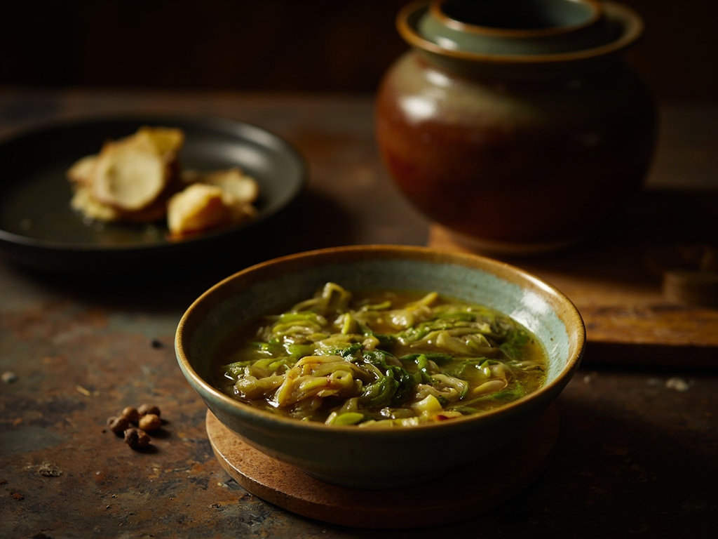 Long winter vegetables (fermented suāncài)
