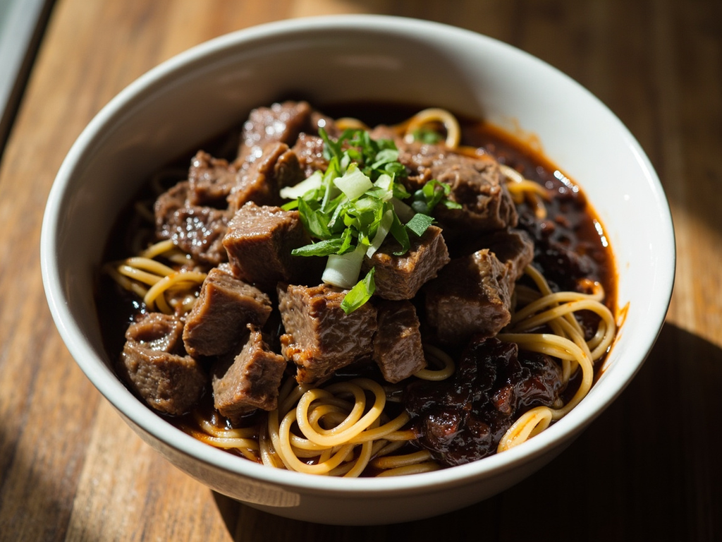 Jjapaguri (ram-don) with hanwoo beef