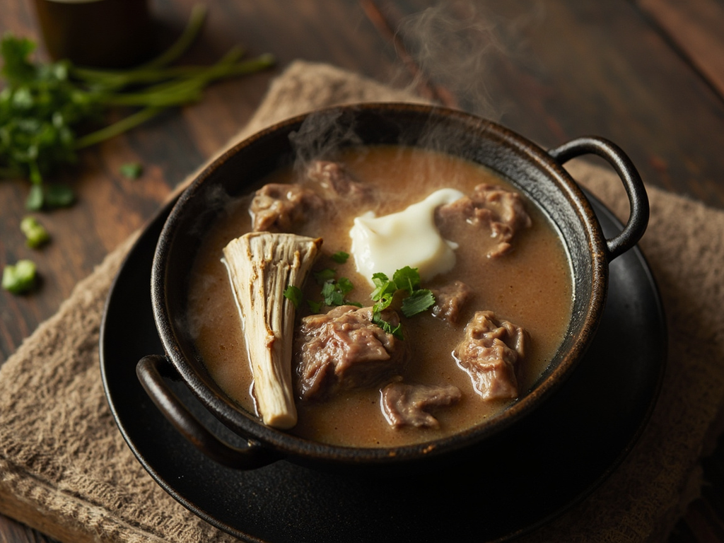 Shöl — mutton bone broth with curdled milk