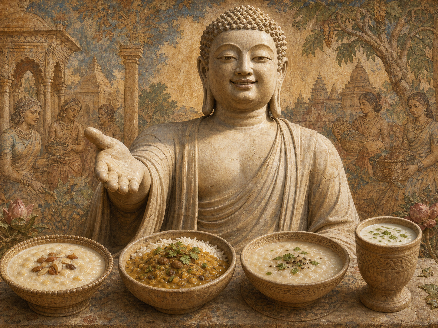 Bouddha à table