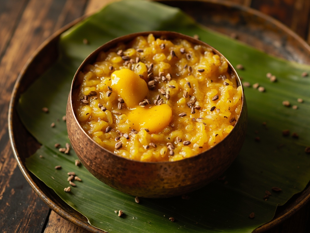 Krishara — riz et haricots mungo au ghee et au cumin