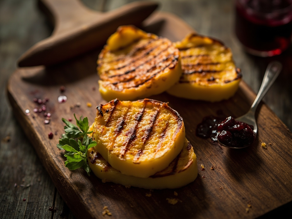 Oscypek prażony (fromage de brebis fumé des Tatras, grillé)
