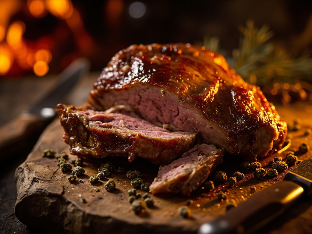 Honey and juniper roasted boar of the hall