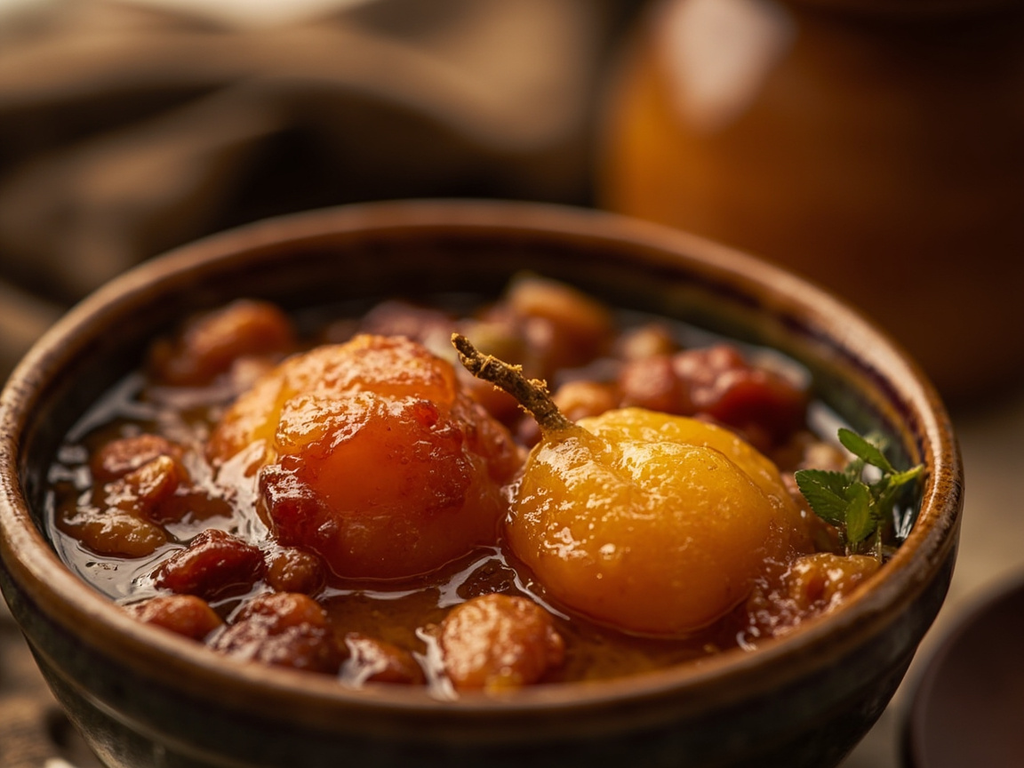 Honeyed Quince and Raisin Compote