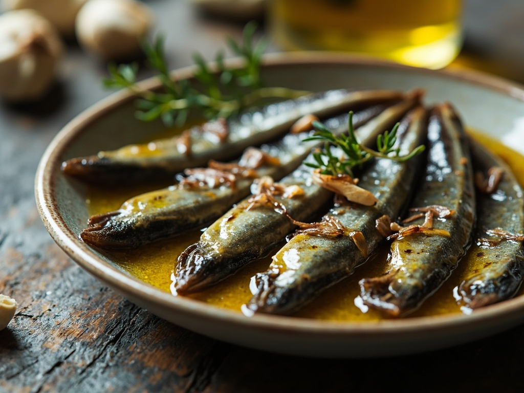 Alici sotto sale (anchovies under salt)