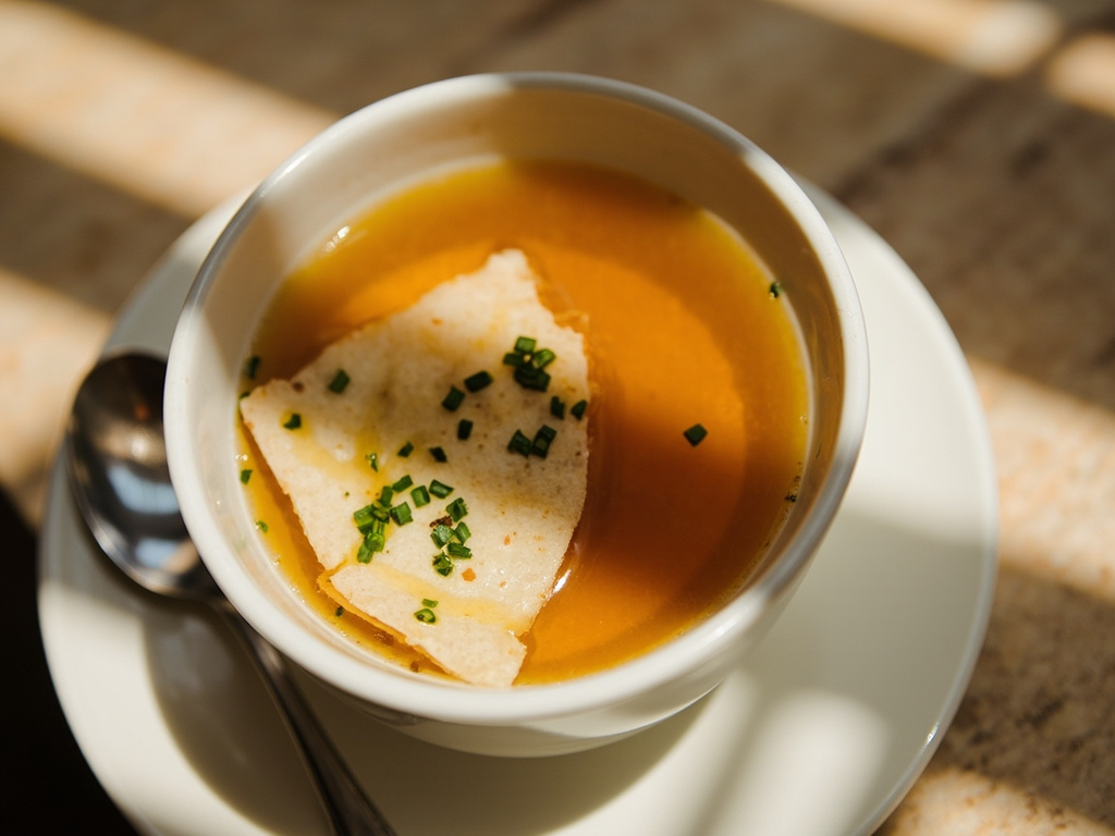 Frittatensuppe (pancake strip broth)