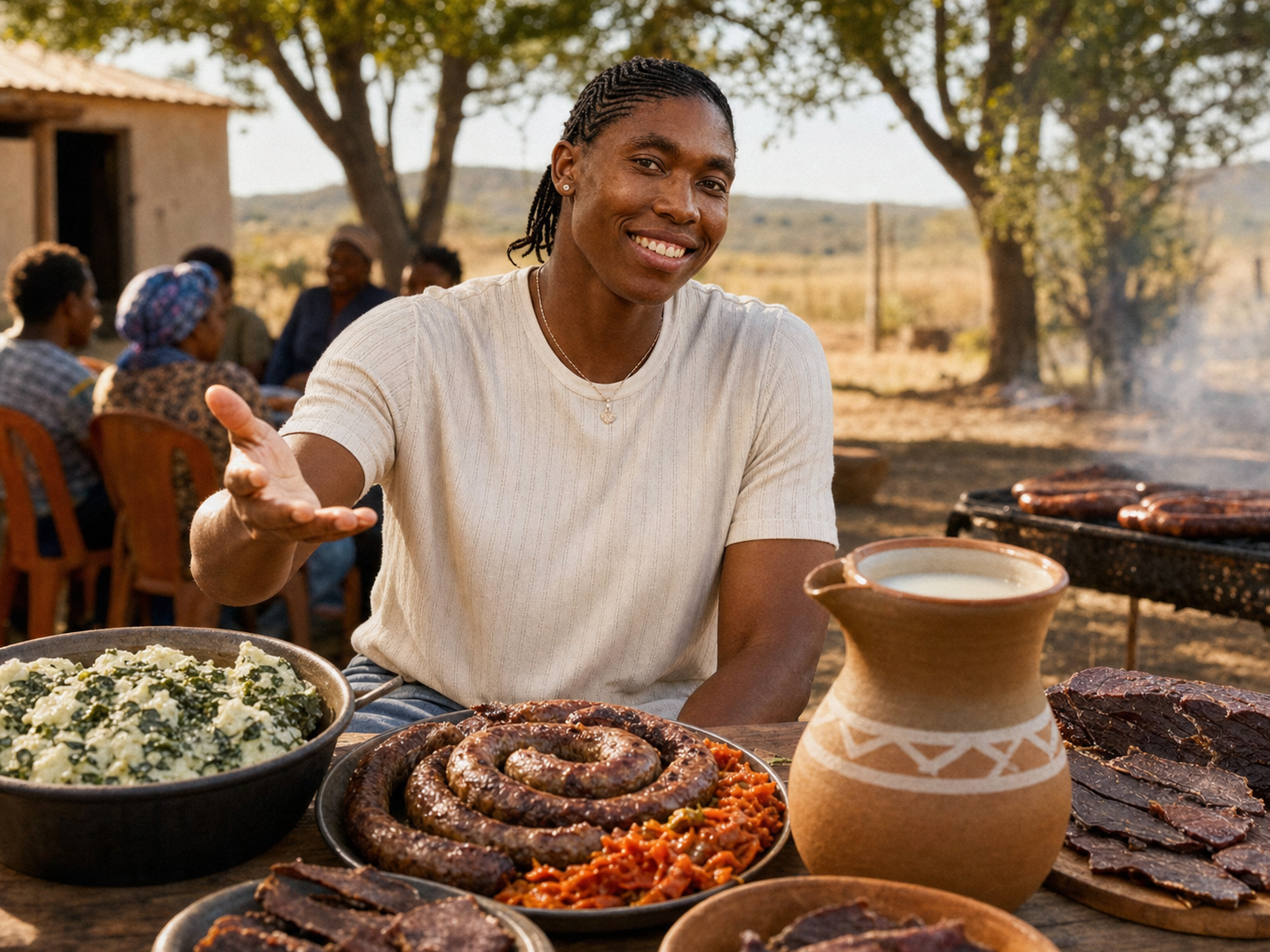 Caster Semenya à table