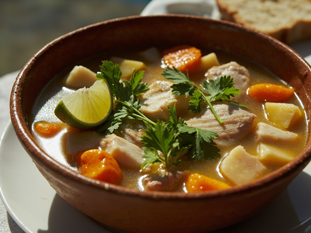 Caldo de peixe du port de Mindelo (Mindelo harbor fish broth)
