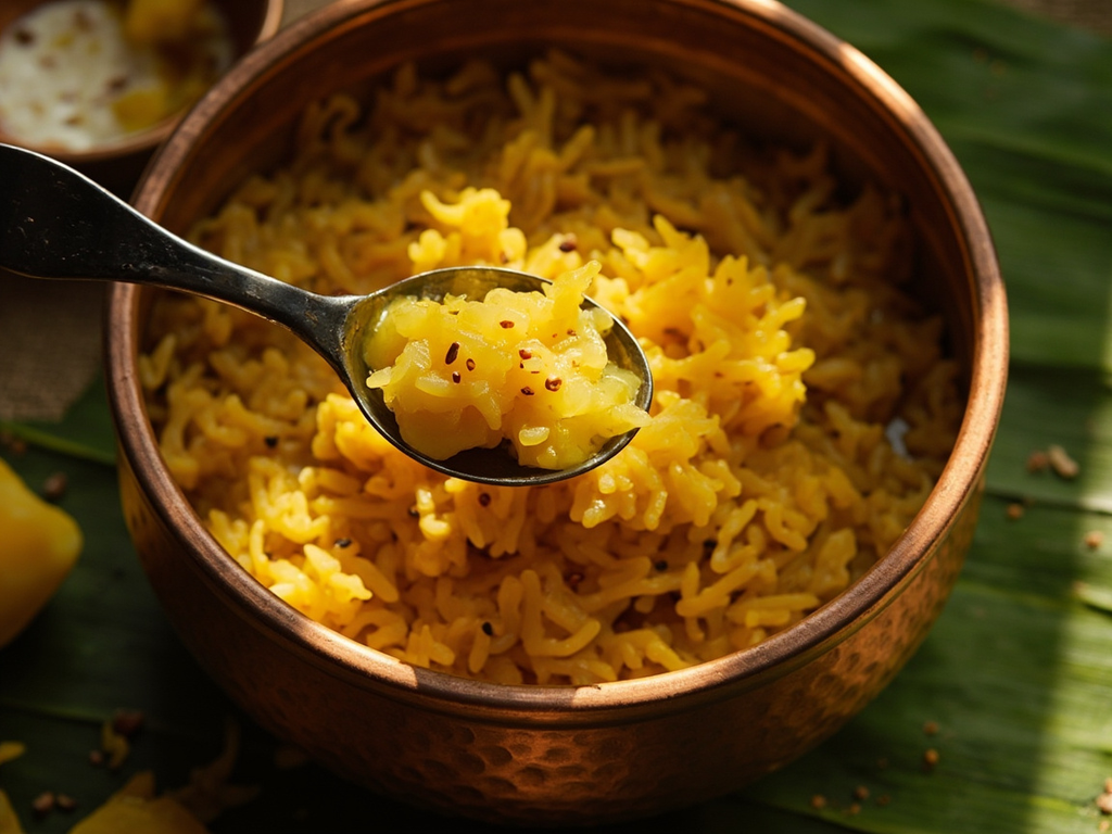 Kṛsara — riz et mung au ghee
