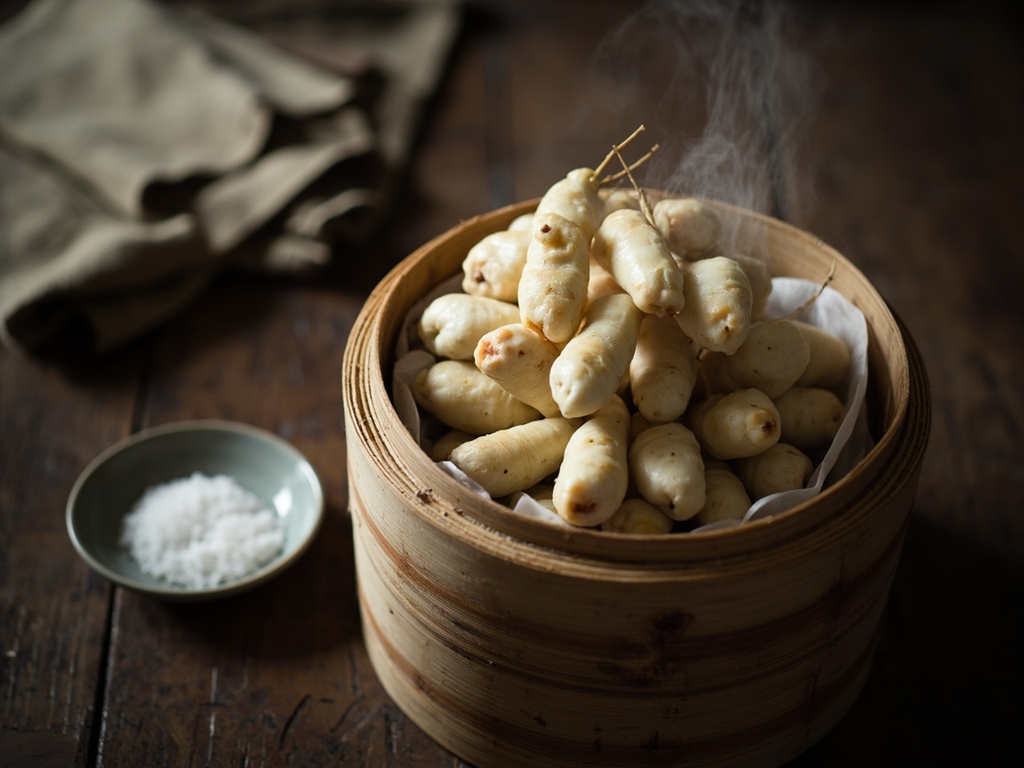 芋艿 — Whole Steamed Mid-Autumn Taro (yùnǎi)