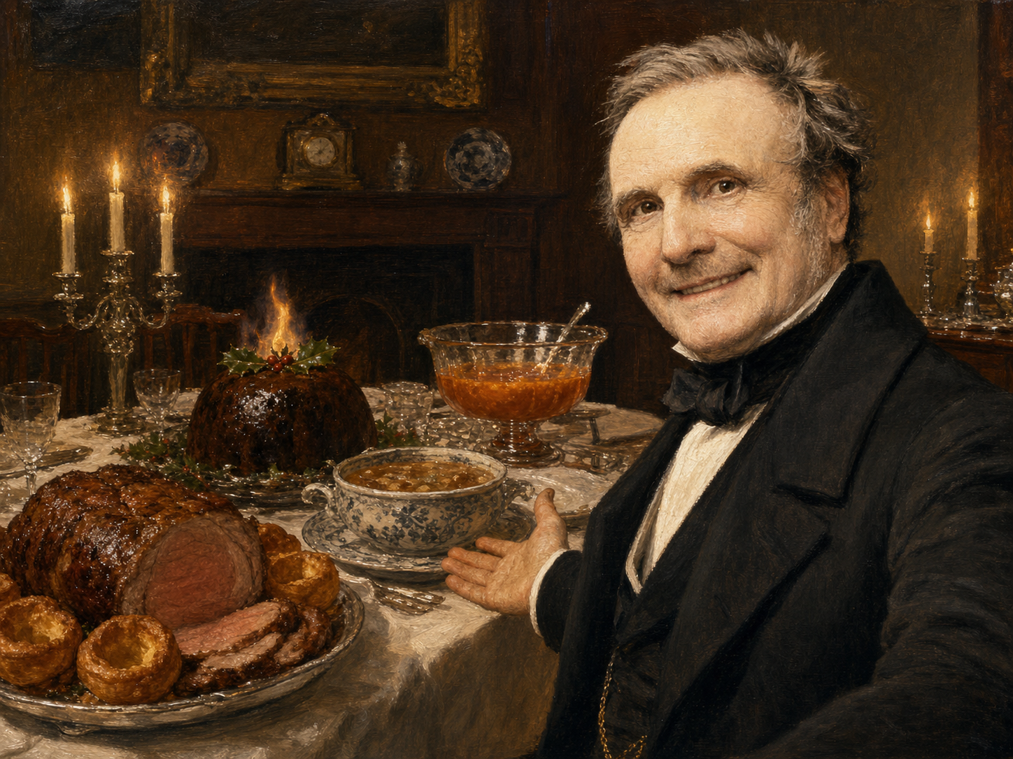 Charles Babbage at the table