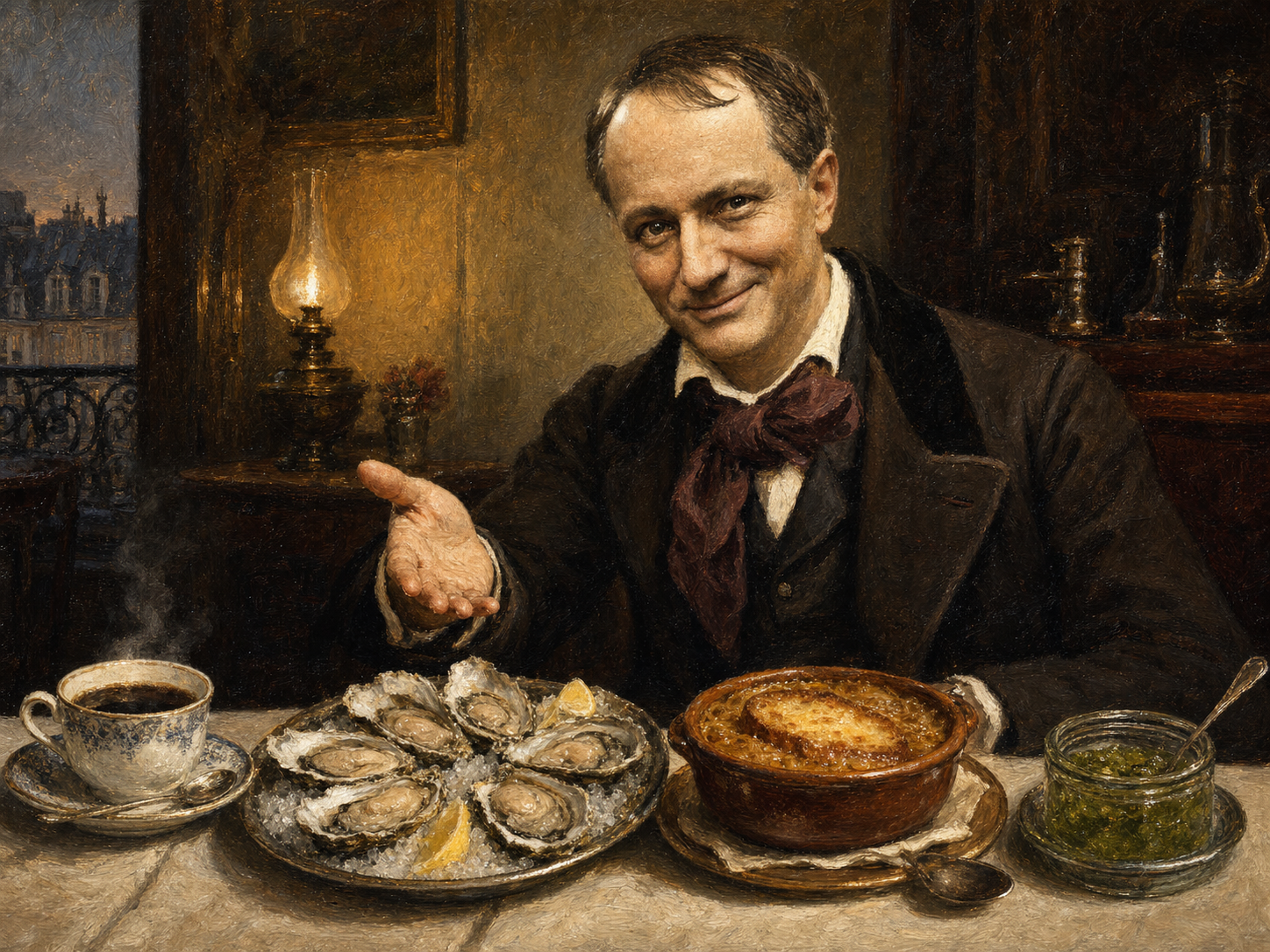 Charles Baudelaire à table