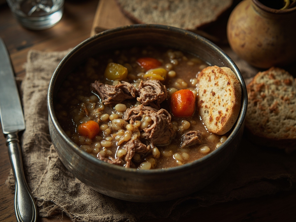 Scotch broth — barley and mutton soup