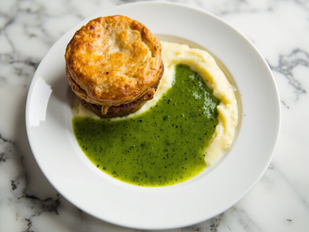 Eel pie, purée et « liquor » au persil