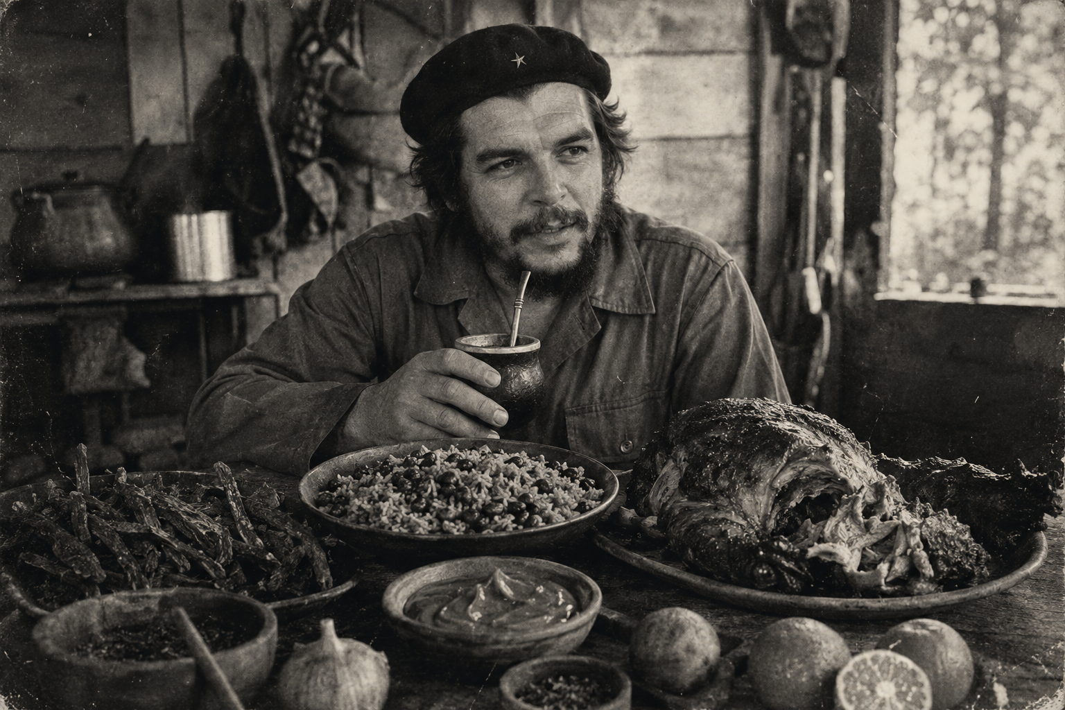 Che Guevara at the table