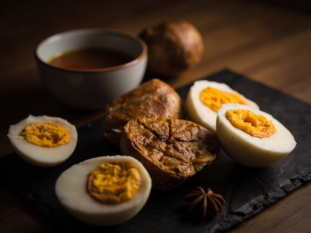 Tea-marbled eggs (chá yè dàn)