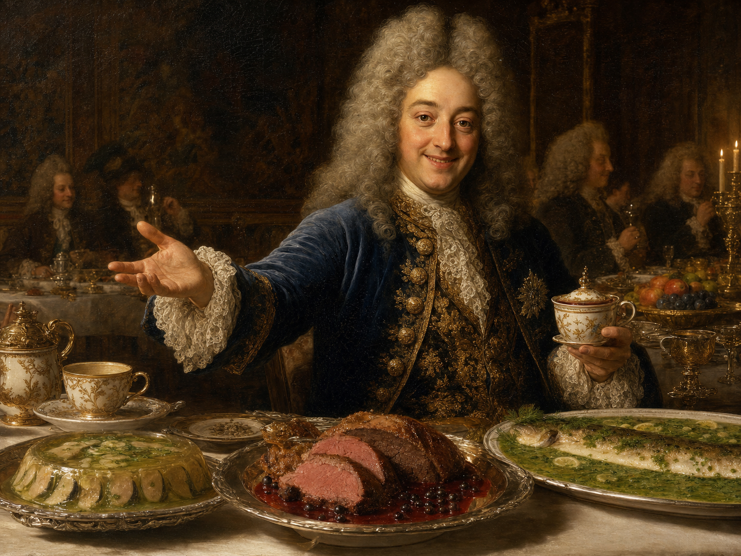 Christian Ludwig de Brandebourg à table