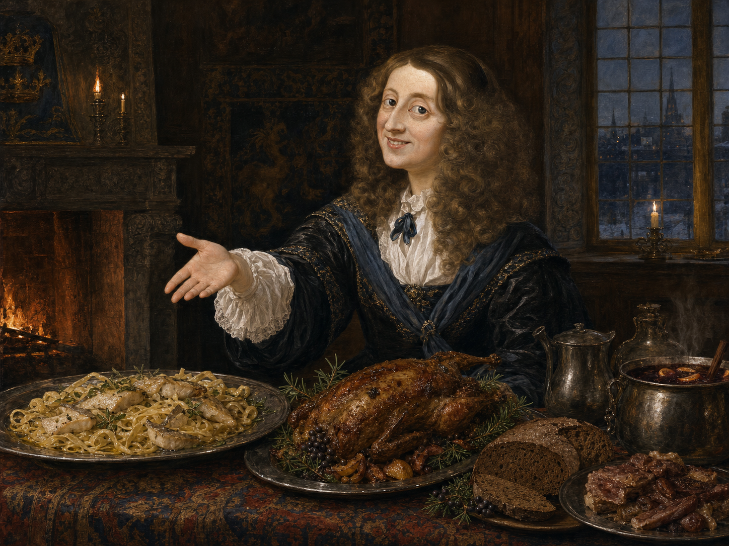 Christina of Sweden at the table