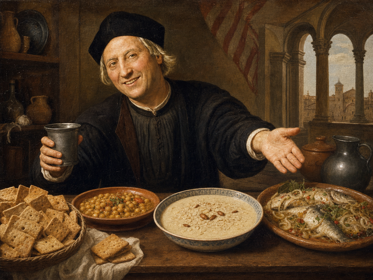 Christophe Colomb à table