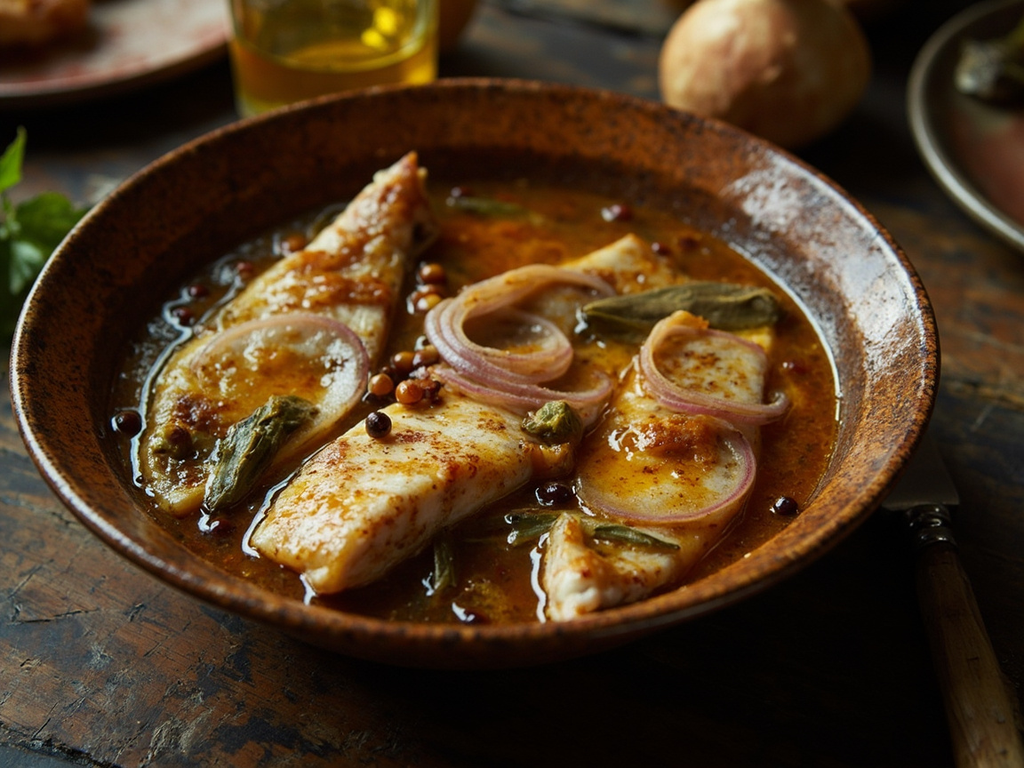 Escabeche de pescado (poisson en escabèche)