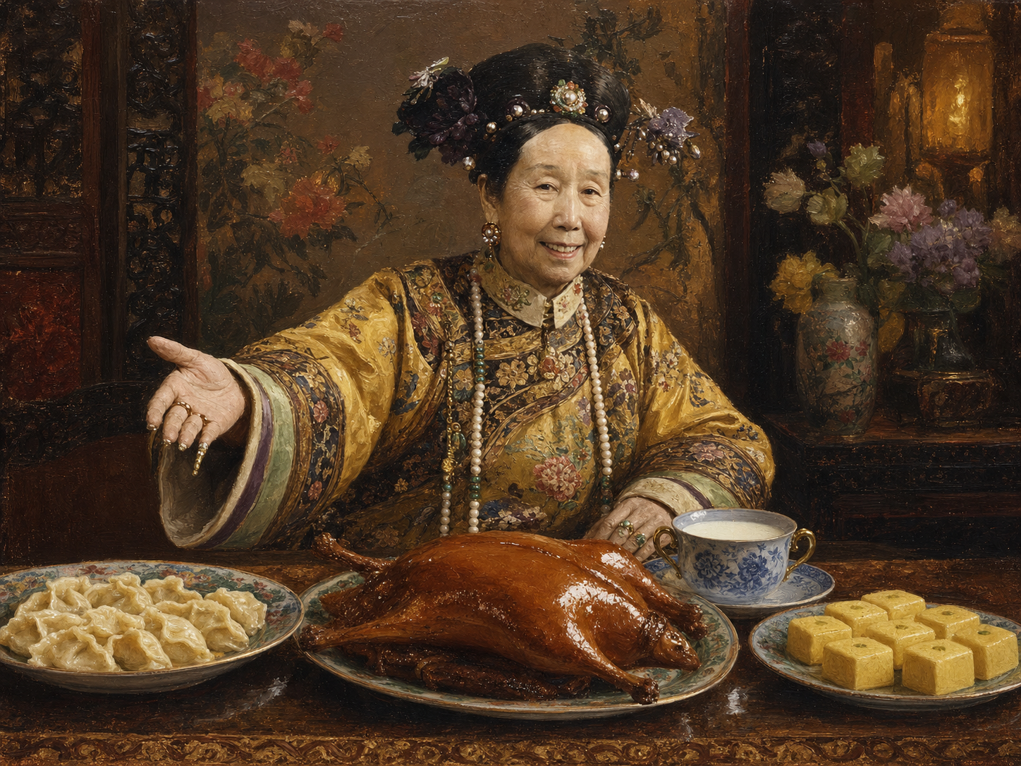 Cixi at the table