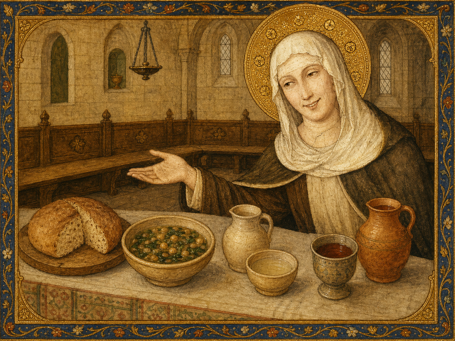 Clare of Assisi at the table