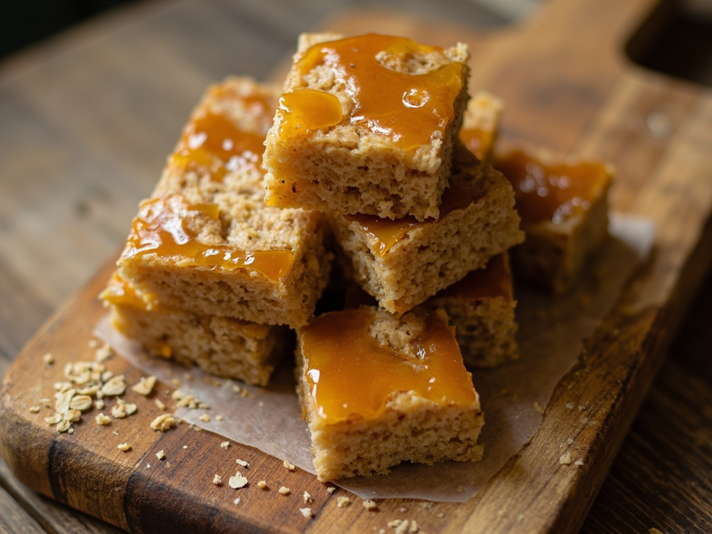 Flapjacks d'avoine au sirop doré (barres énergétiques de pont)