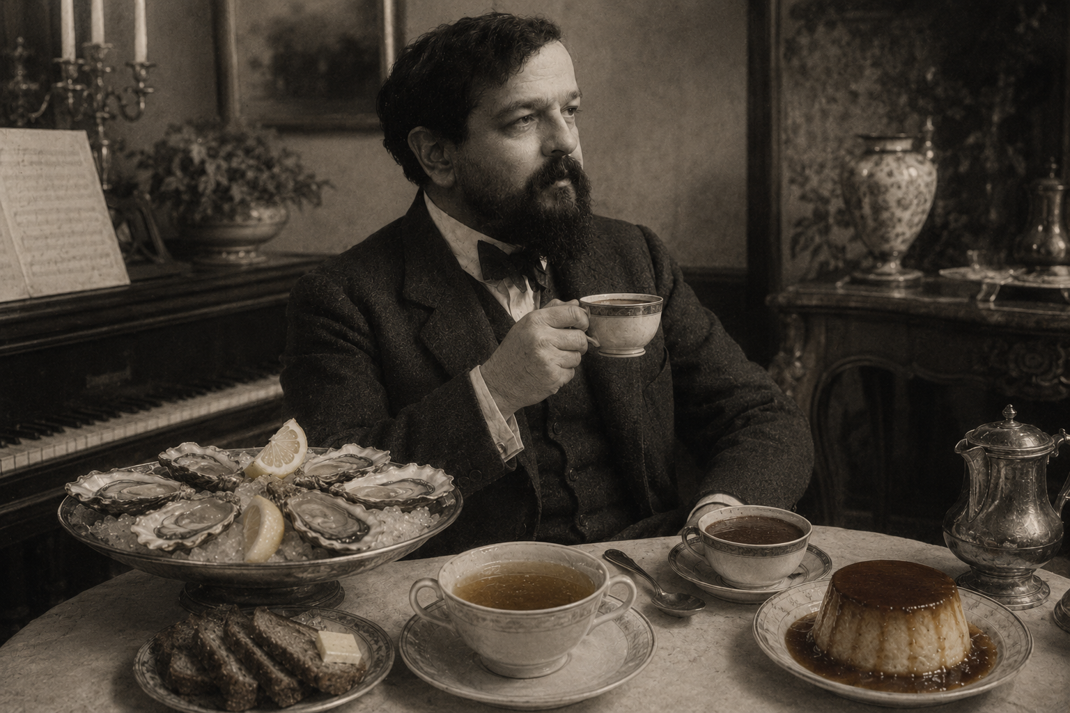 Claude Debussy at the table
