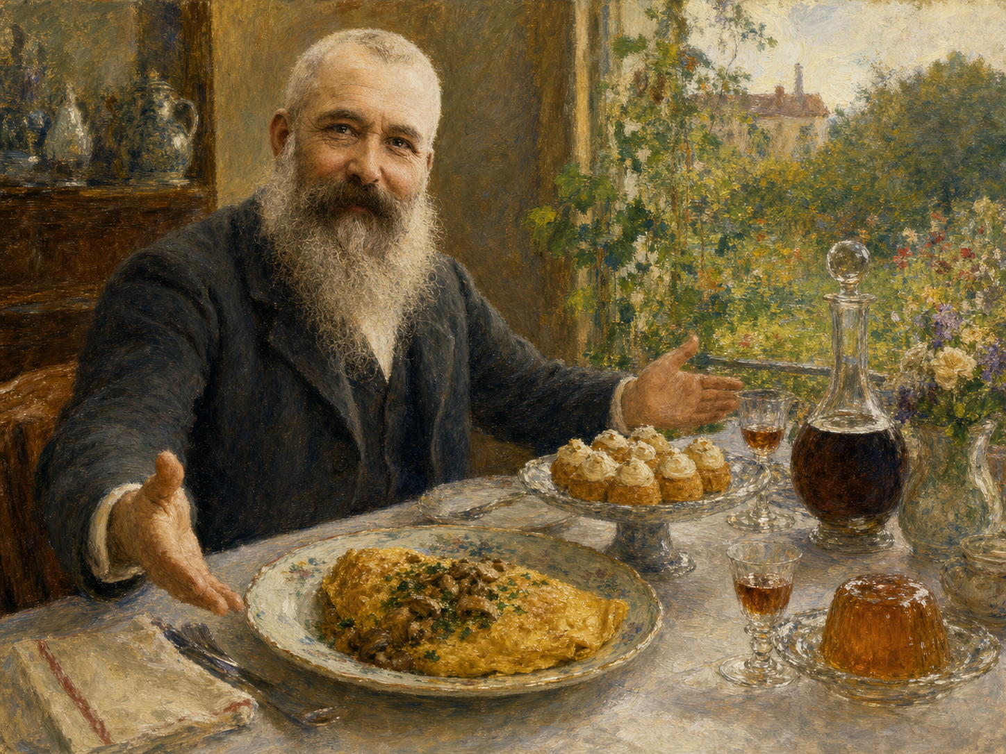 Claude Monet at the table
