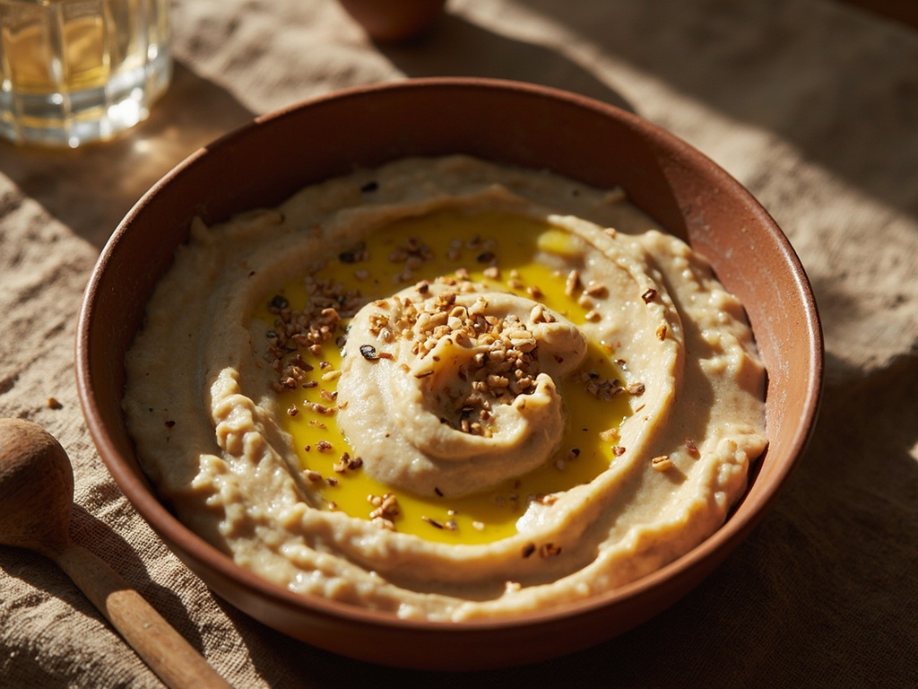 Purée de fèves au cumin et au garum