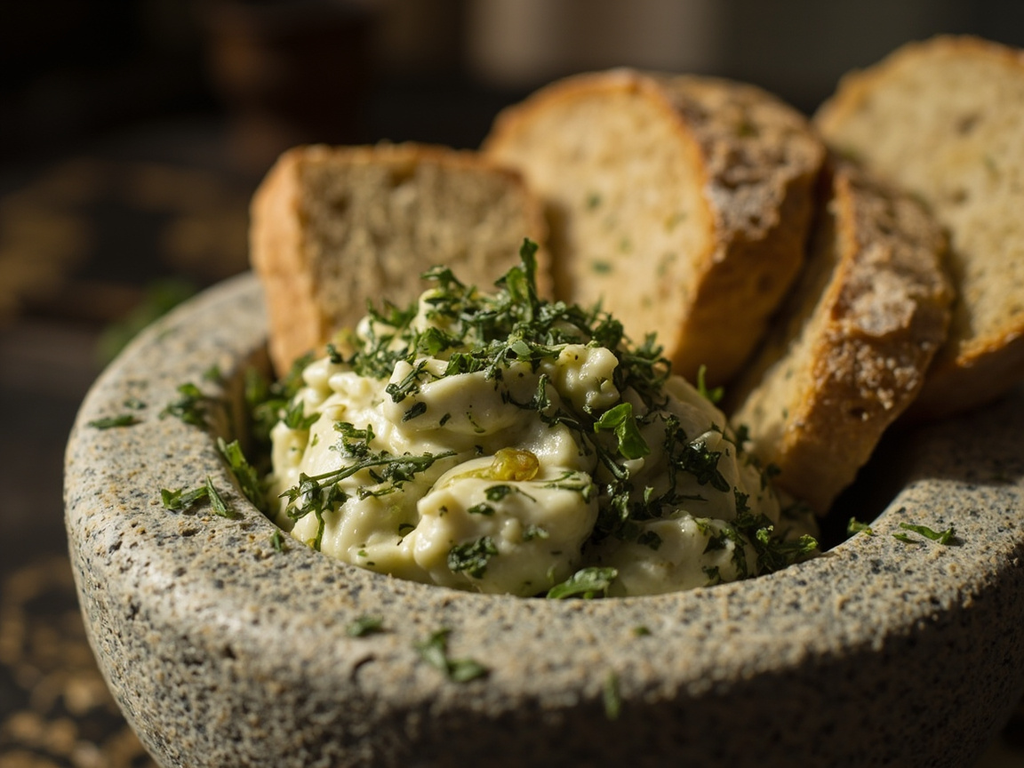 Moretum — everyday herbed cheese spread