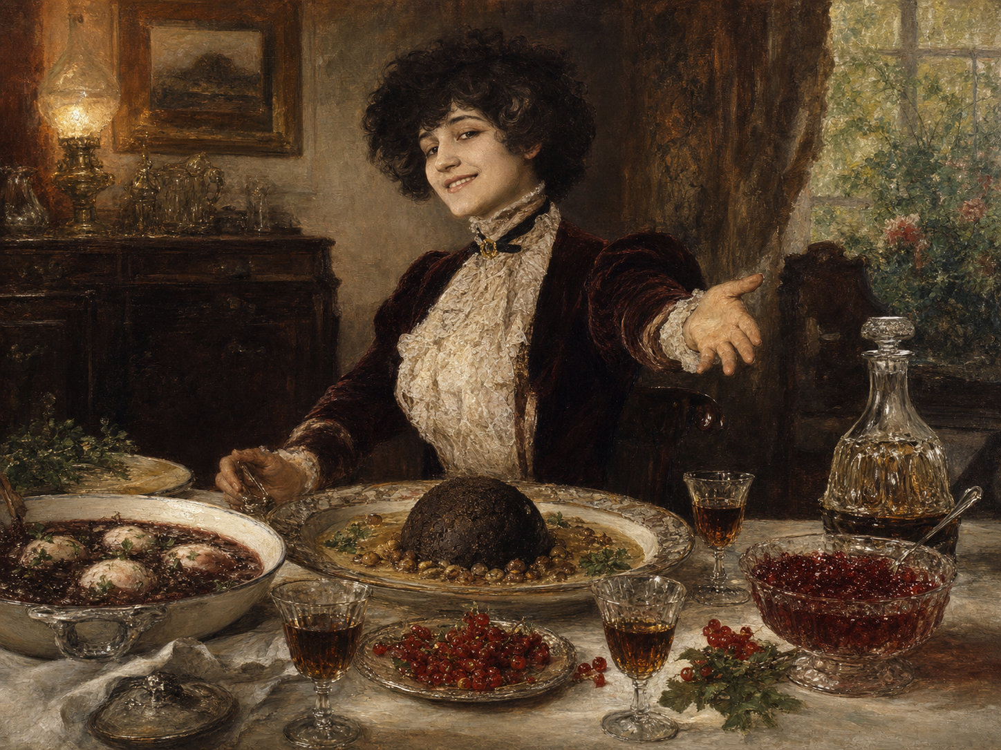 Colette at the table