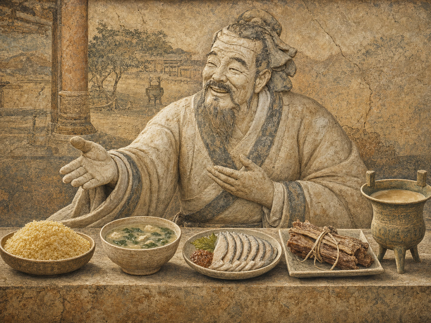 Confucius at the table