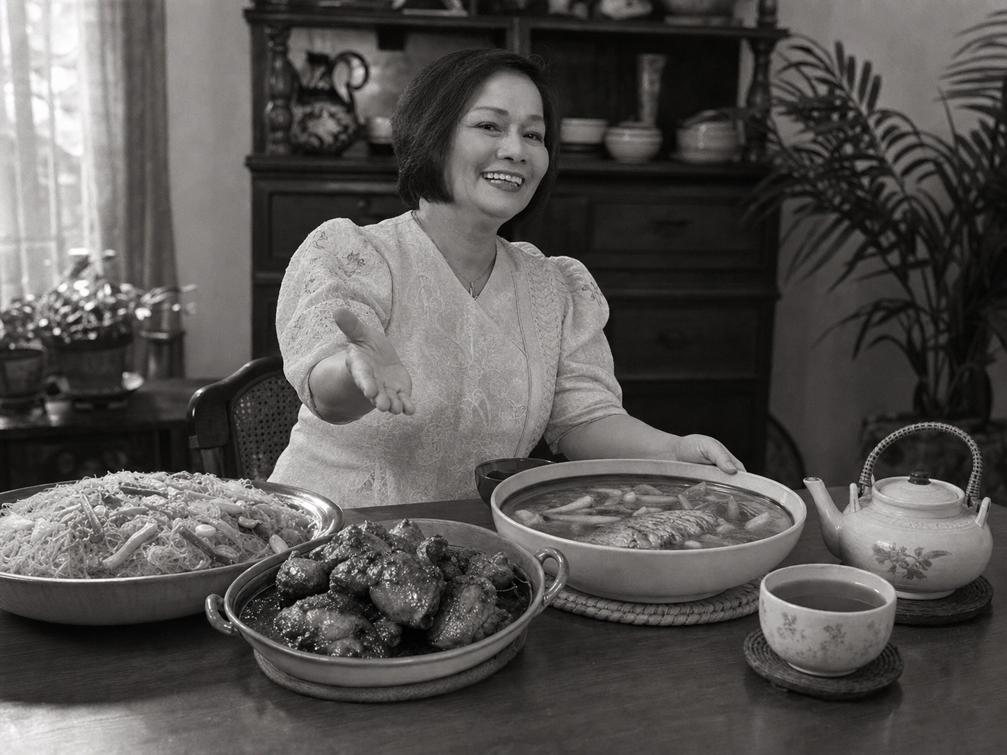Corazón Aquino at the table