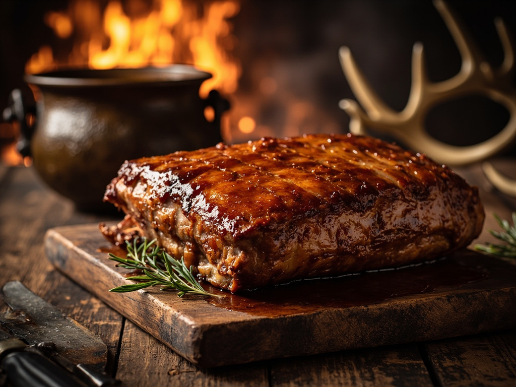 Curadmír — Cauldron-Boiled Pork Leg, Honey-Glazed