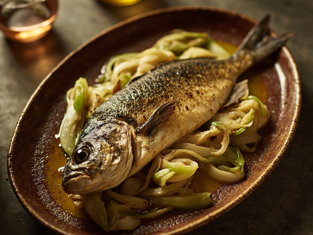 Poisson au garos et aux poireaux des jours de fête
