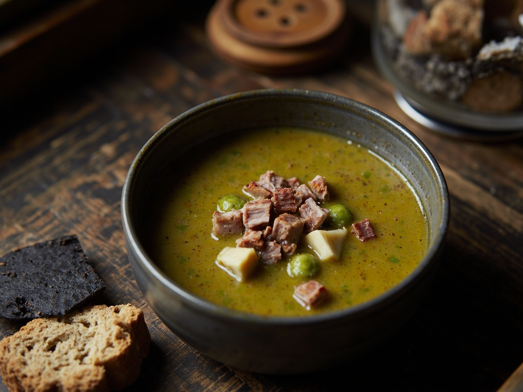 Le brouet du gaillard (soupe aux pois et au lard salé)