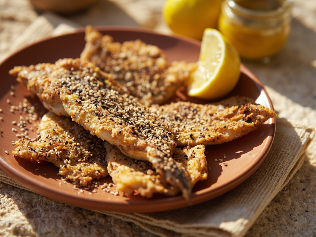 Gaza Salted Fish with Sesame and Cumin