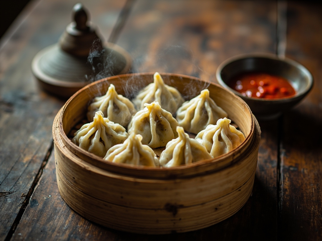 Momos végétariens vapeur