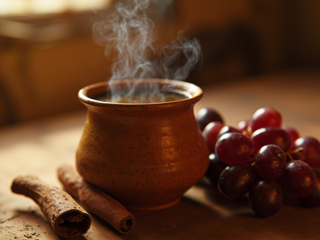 Warm Grape Must with Honey