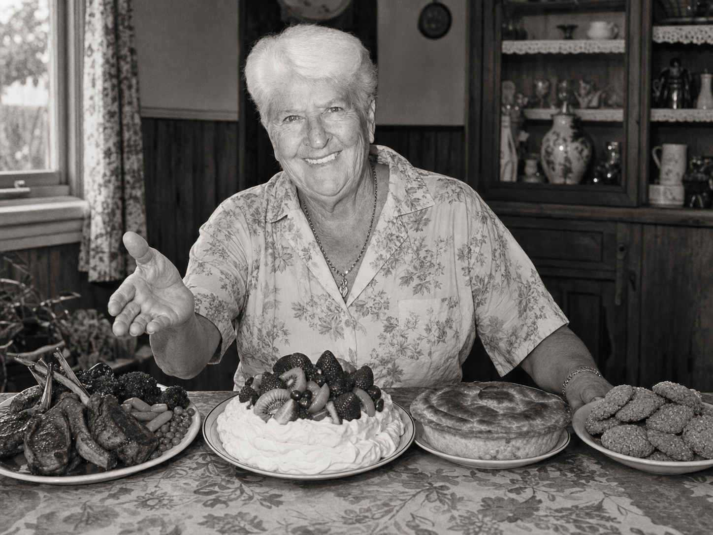 Dawn Fraser à table